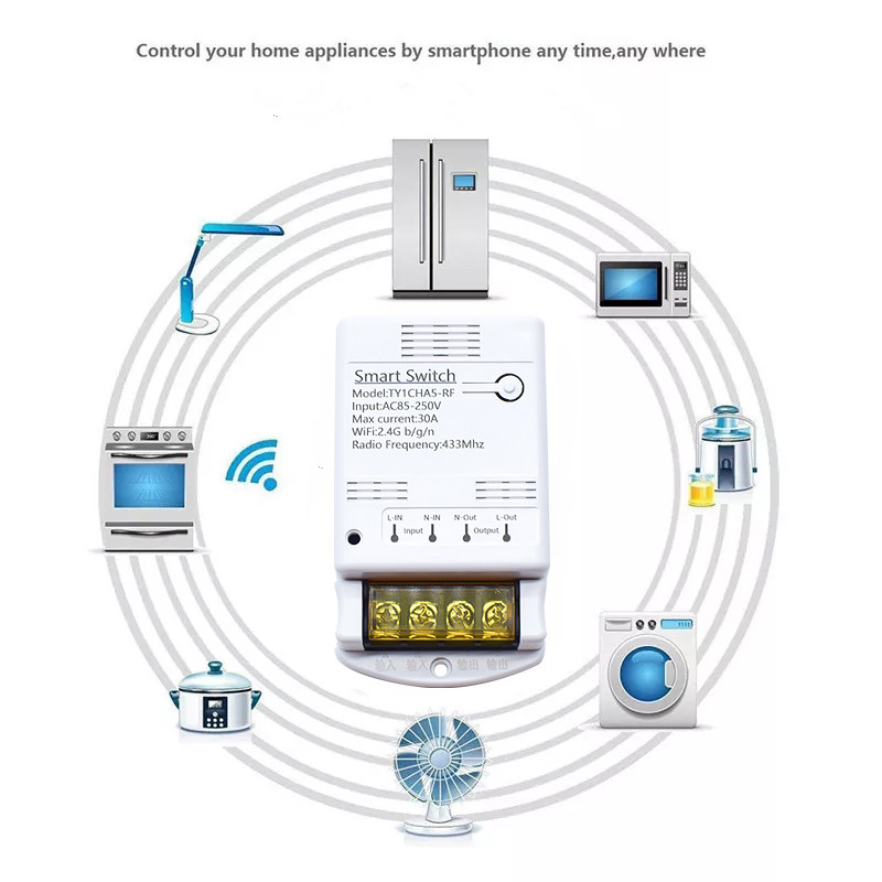 Wifi 30A Relaismodule 85-250V  - Home Automation Technology recensie en prijs